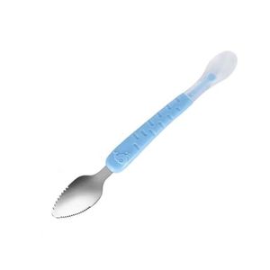 2 in 1 Spoon Stainless Steel Fruit Mud Spoon for Baby 1pcs
